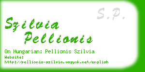 szilvia pellionis business card